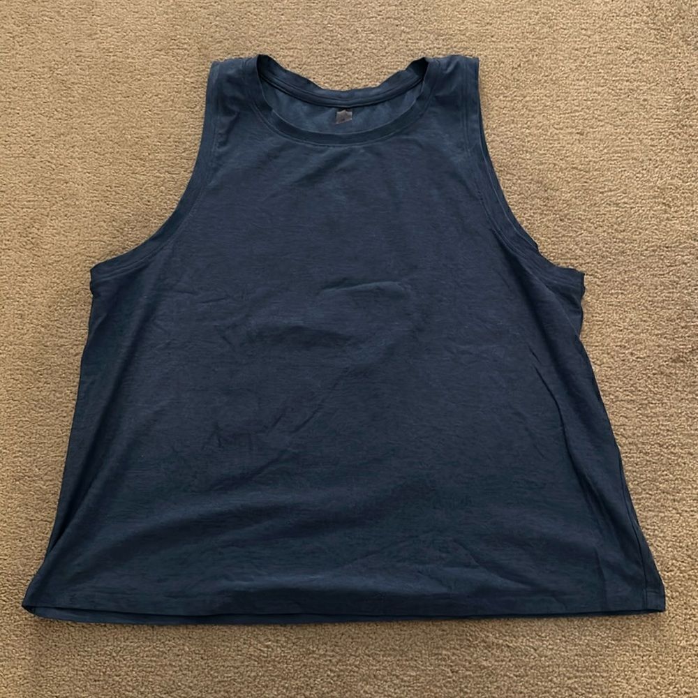 Beyond yoga blue heather medium tank new